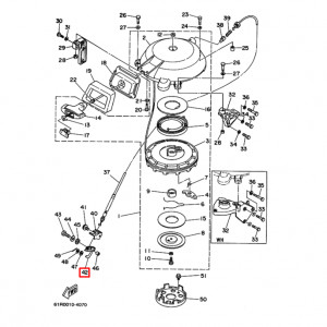 Тяга стартера Yamaha 20-30 (656-15749-00) Япония