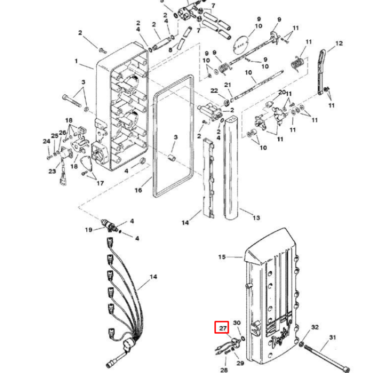 Датчик температуры SENSOR (13221A1) (Quicksilver), арт. 13221T01,          MERCURY 