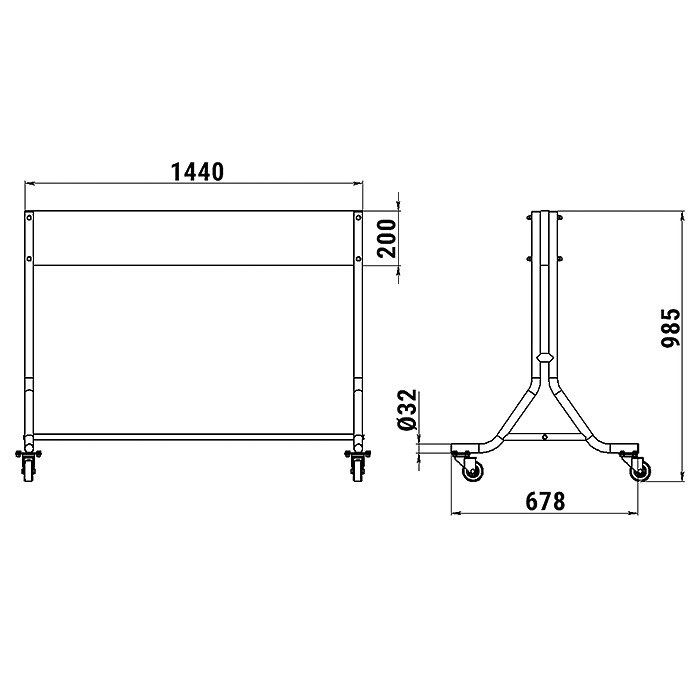 Стойка для 3-х ПЛМ передвижная, арт. 060106T,          Техномарин 