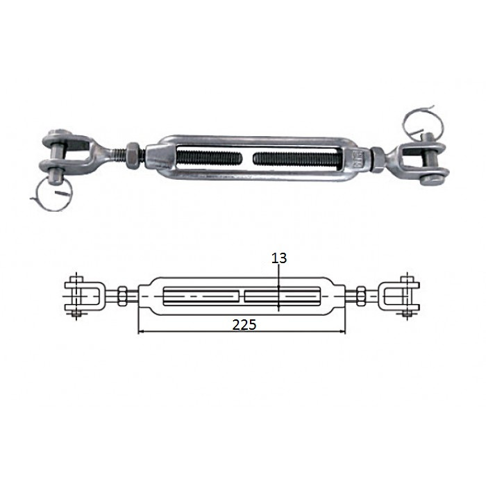 Талреп со стопорным болтом М10, арт. 3108-0110,          CIM 