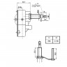 Электропривод стеклоочистителя W.E с адаптером, длина резьбы 25мм, посадка М8-10, 45-50-85-105°, 12В, арт. WEM1333B 25,          W.E 