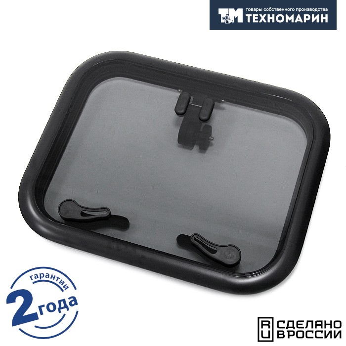 Люк палубный распашной Альбатрос 522x392 (черное исполнение), арт. 030831BT,          Техномарин 