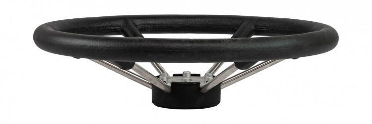 Рулевое колесо LEADER TANEGUM черный обод серебряные спицы д. 400 мм, арт. VN7400-01,          Volanti Luisi  Рулевое колесо LEADER TANEGUM черный обод серебряные спицы д. 400 мм, арт. VN7400-01,          Volanti Luisi