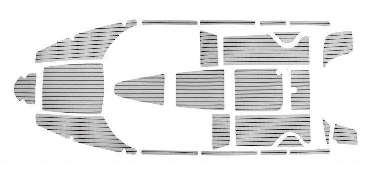 Комплект палубного покрытия для Феникс 600HT, тик серый, арт. teak_600ht_grey,          MARINE ROCKET 