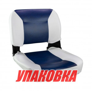 Кресло складное, цвет белый/синий (упаковка из 16 шт.)