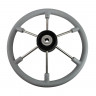 Рулевое колесо LEADER TANEGUM серый обод серебряные спицы д. 400 мм 