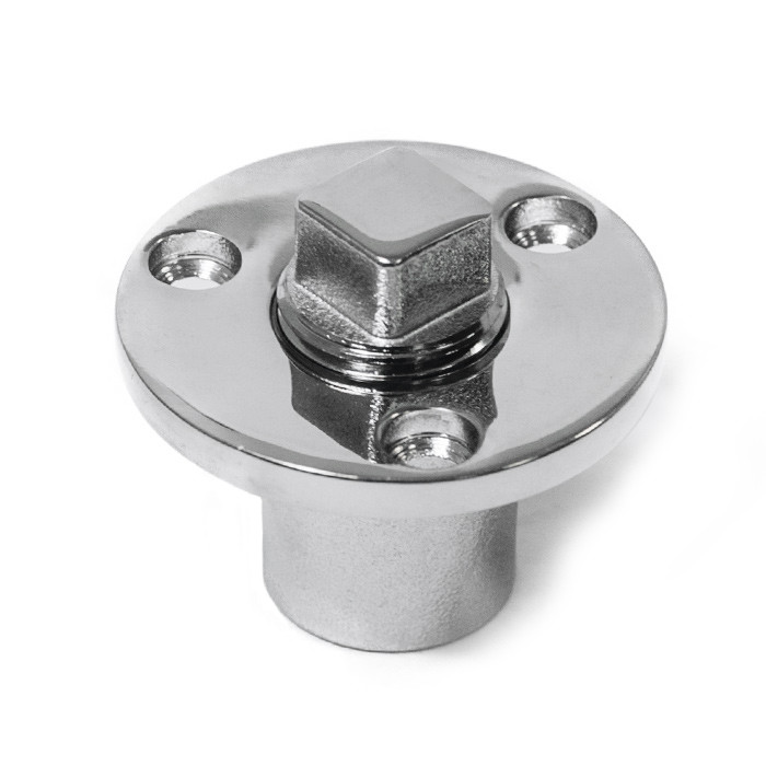 Заглушка дренажная SUNFINE с резьбовой пробкой, 50мм, нержавеющая сталь, арт. SF30633-2,          SUNFINE MARINE 