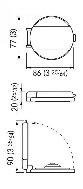 Кнопка управления якорной лебедкой Quick, палубная, Up, белый, арт. FP90XUW00000A00,          Quick 