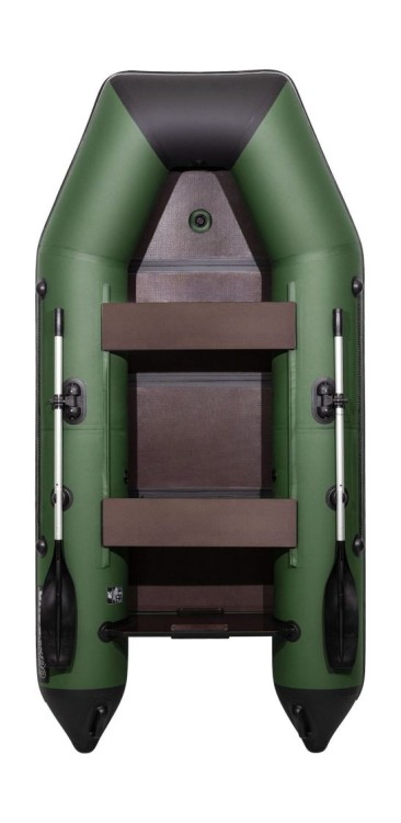 Надувная лодка ПВХ, АКВА 2900 слань-книжка киль, зеленый/черный, арт. 00199116,          АКВА 
