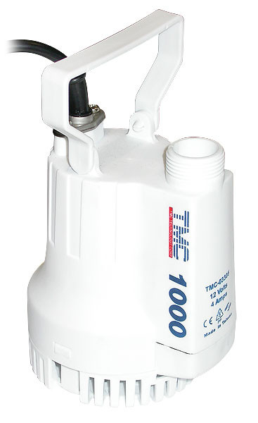 Трюмная помпа с вертикальным патрубком и рукояткой, 60 л/мин, 12 В, арт. 10247835,          TMC 