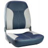 Кресло складное мягкое SPORT с высокой спинкой, синий/серый 