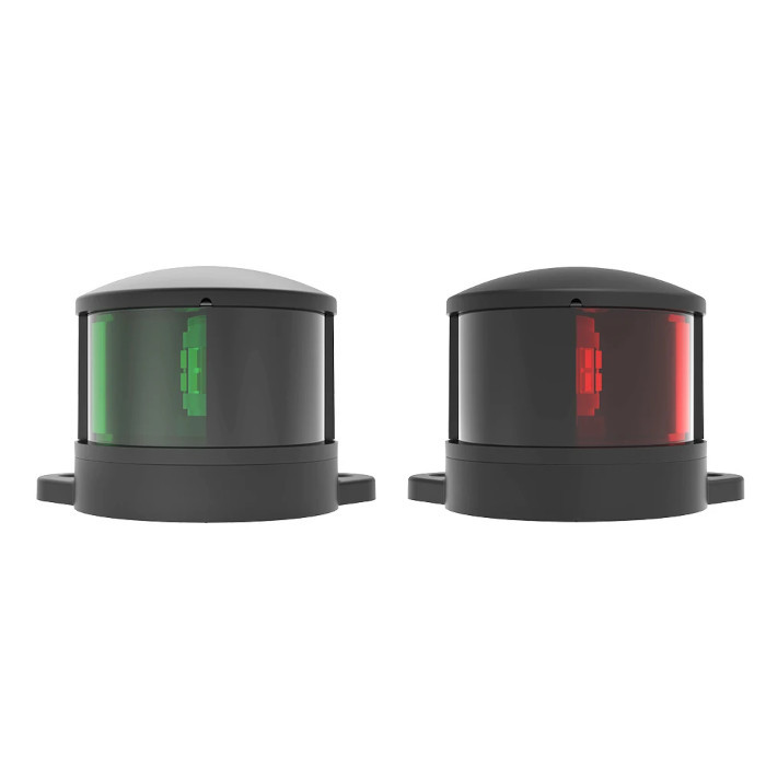 Огни бортовые светодиодные, черный корпус, пластик, арт. E011077-LD,          Anheart Marine 