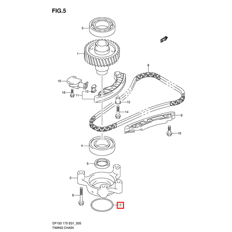 Кольцо уплотнительное Suzuki DF150-350A (09280-70012) (Suzuki), арт. 09280-70012,          SUZUKI 