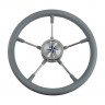 Рулевое колесо RIVA RSL обод серый, спицы серебряные д. 360 мм 