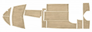 Комплект палубного покрытия для Феникс 530HT, тик классический, с обкладкой, Marine Rocket