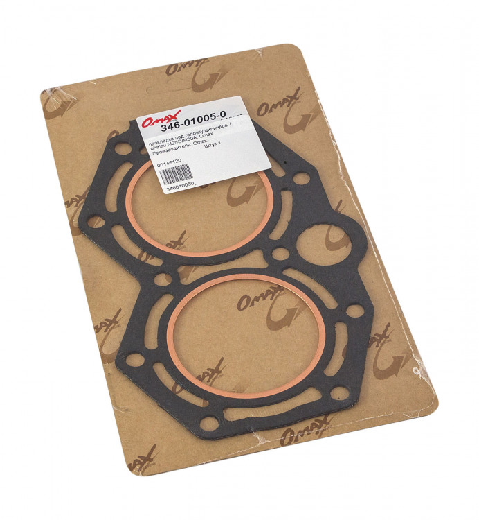 Прокладка под головку цилиндра Tohatsu/Mercury 25-30, арт. 346010050_OM,          OMAX  Прокладка под головку цилиндра Tohatsu/Mercury 25-30, арт. 346010050_OM,          OMAX