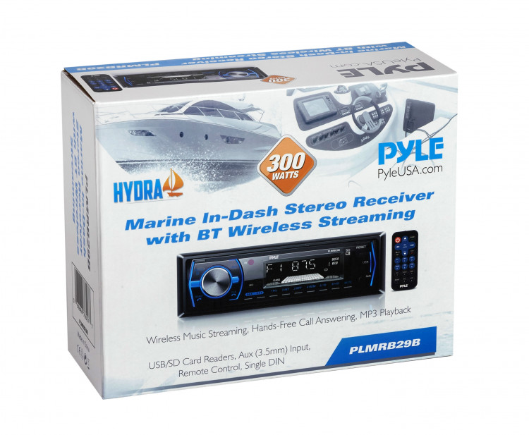 Морская магнитола 1DIN PYLE PLMRB29B, арт. PLMRB29B,          PYLE  Морская магнитола 1DIN PYLE PLMRB29B, арт. PLMRB29B,          PYLE