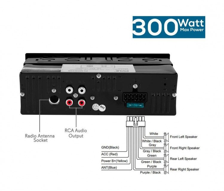 Морская магнитола 1DIN PYLE PLMRB29B, арт. PLMRB29B,          PYLE  Морская магнитола 1DIN PYLE PLMRB29B, арт. PLMRB29B,          PYLE