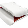 Сиденье пластмассовое складное с подложкой Deluxe All Weather Seat, бело-красное, арт. 75113WR,          Newstarmarine 