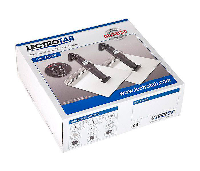 Комплект транцевых плит (алюм.), 9x12 дюймов, с панелью управления, арт. 10265778,          Lectrotab 