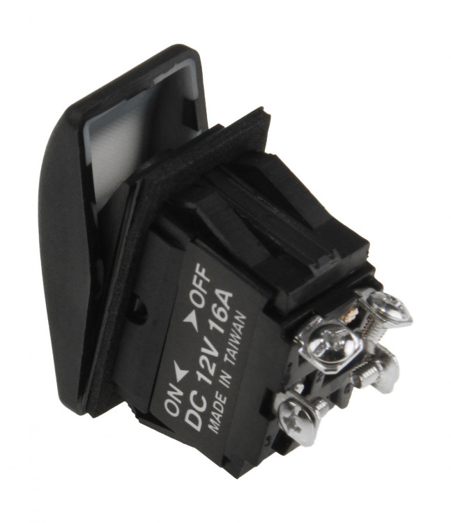 Переключатель двухпозиционный ON-OFF 12 В/16А 4Р с подсветкой, арт. AES111854,          AES.Co  Переключатель двухпозиционный ON-OFF 12 В/16А 4Р с подсветкой, арт. AES111854,          AES.Co