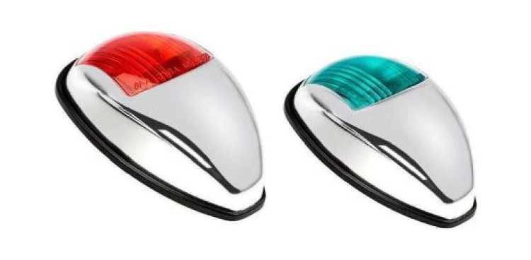 Огни ходовые светодиодные, комплект, нержавеющий корпус, 10-30 В, арт. E011005-SS,          Anheart Marine 