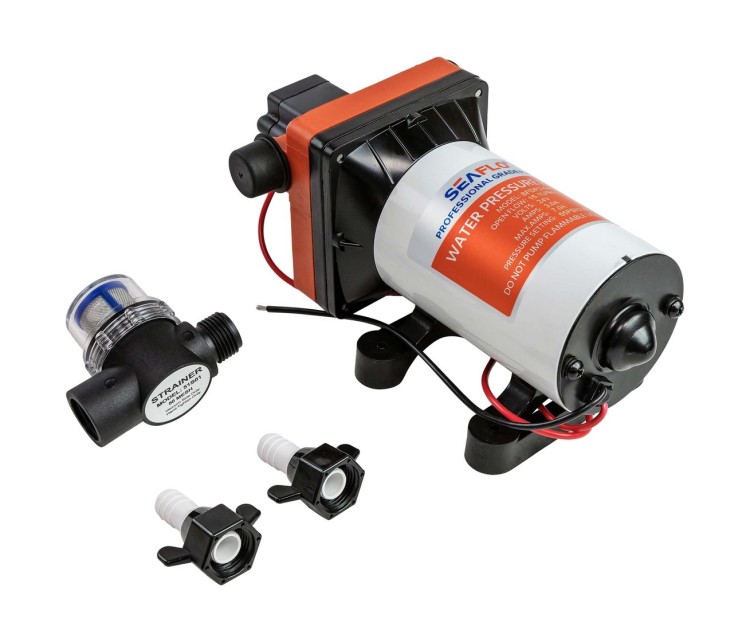 Помпа водоподающая мембранная SeaFlo, 24 В, 15 л/мин, 4.0 бар, 7 А, арт. SFDP204005542,          SeaFlo 