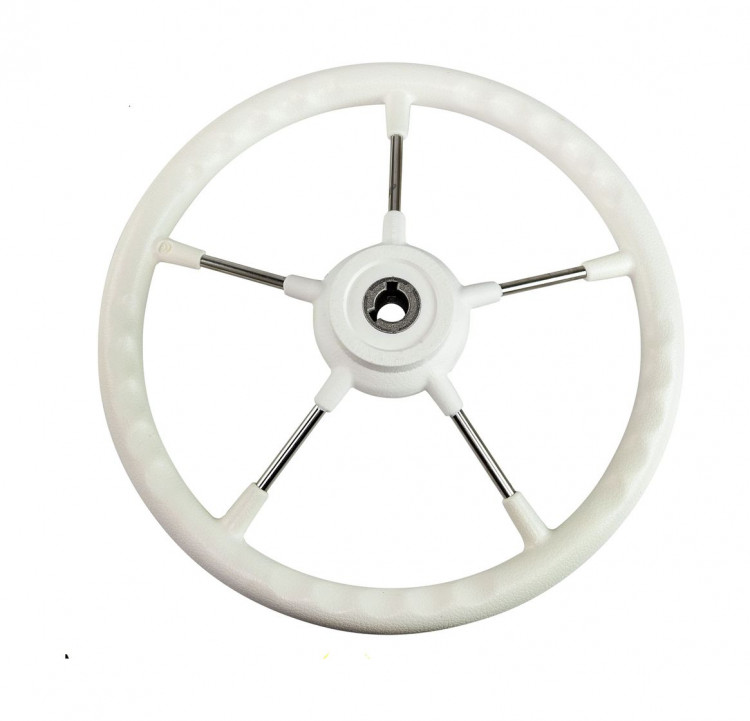 Рулевое колесо RIVA RSL обод белый, спицы серебряные д. 360 мм, арт. VN735022-08,          Volanti Luisi 