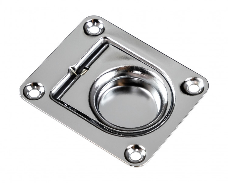 Ручка палубная потайная 65х56х1 мм, нержавеющая, подпружиненная, арт. 11462,          Youthful  Ручка палубная потайная 65х56х1 мм, нержавеющая, подпружиненная, арт. 11462,          Youthful