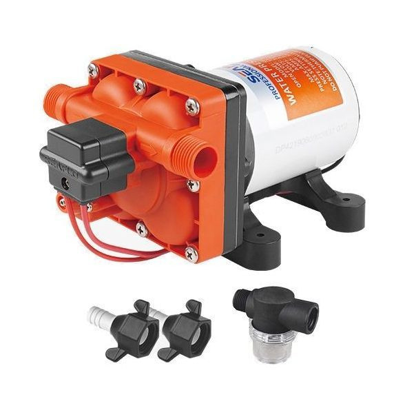 Помпа водоподающая мембранная SeaFlo, 12 В, 11.3 л/мин, 3.8 бар, 7.5 А, арт. SFDP103005542,          SeaFlo 