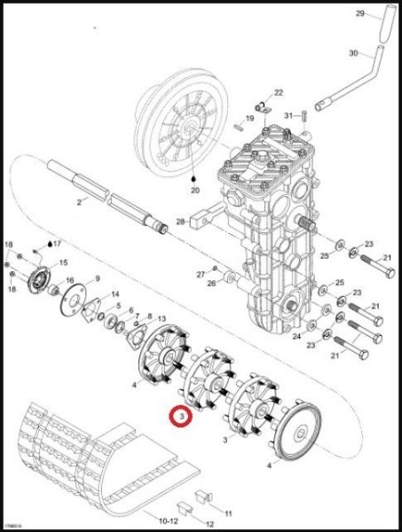 Шестерня приводного вала гусеницы  Ski Doo 414931800, арт. 414931800,          BRP  Шестерня приводного вала гусеницы  Ski Doo 414931800, арт. 414931800,          BRP