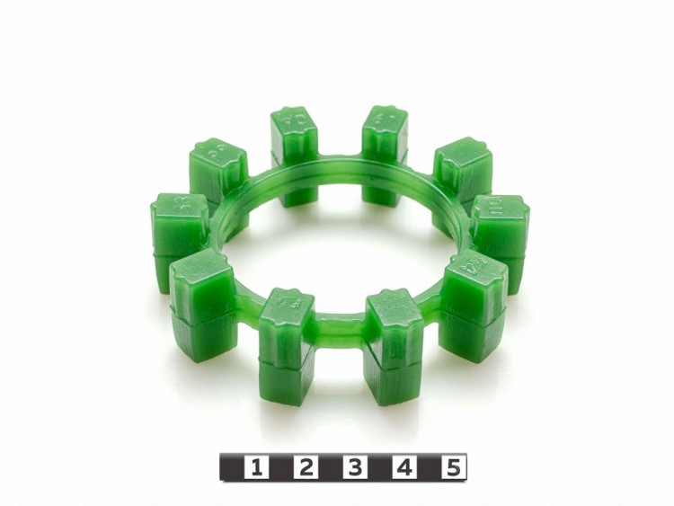 Эластичный элемент муфты KTR, POLY-NORM (аналог), типоразмер 42, M80/зеленый, Эластомерное кольцо 10 зубьев, 33-99-9061-poly  