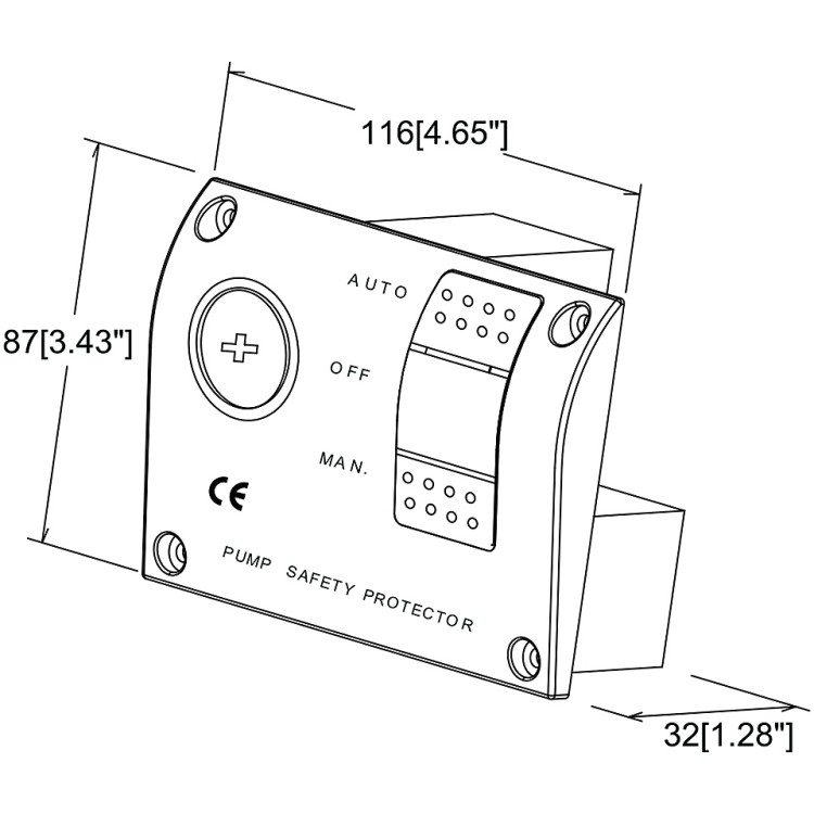 Панель управления трюмной помпой с 40А реле, 24 В, арт. 10247837,          TMC 