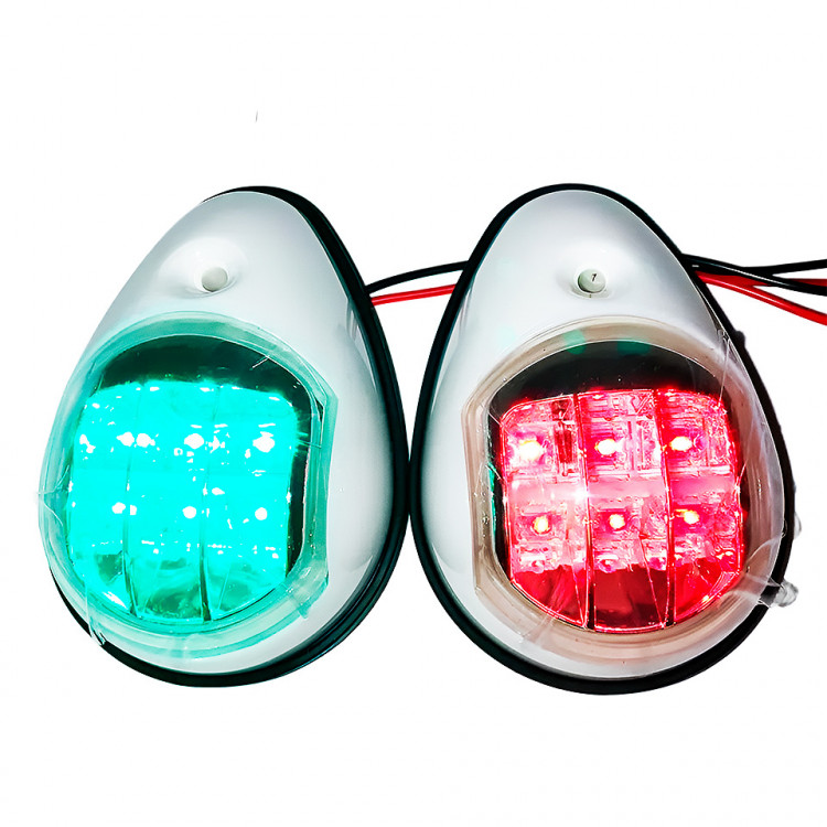 Светодиодные бортовые огни, пара, белый пластик, арт. 10251837,          Тайвань 