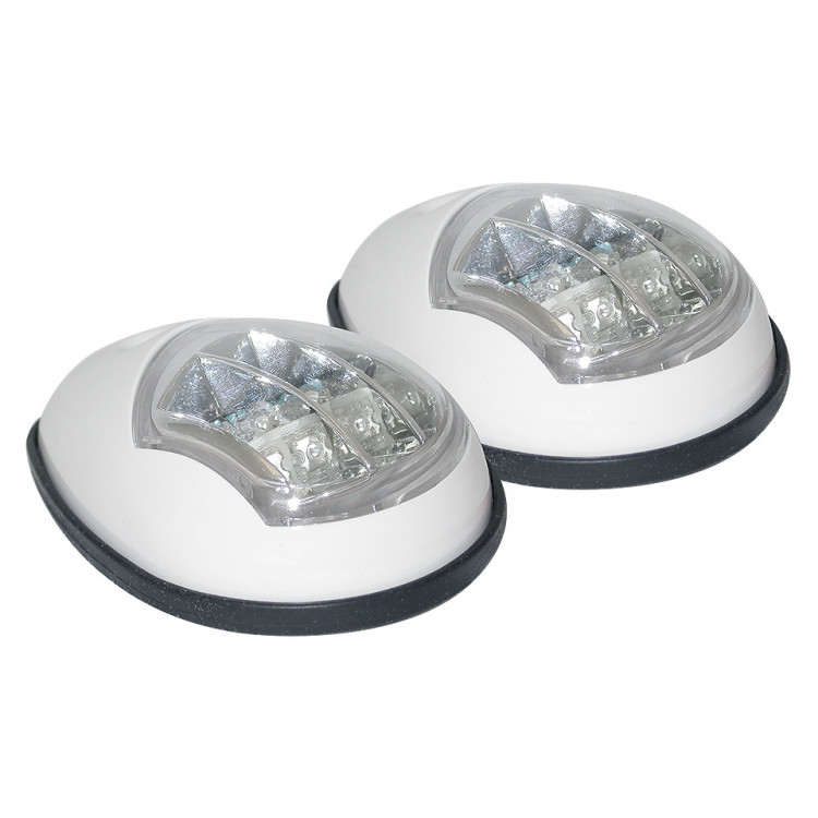 Светодиодные бортовые огни, пара, белый пластик, арт. 10251837,          Тайвань 