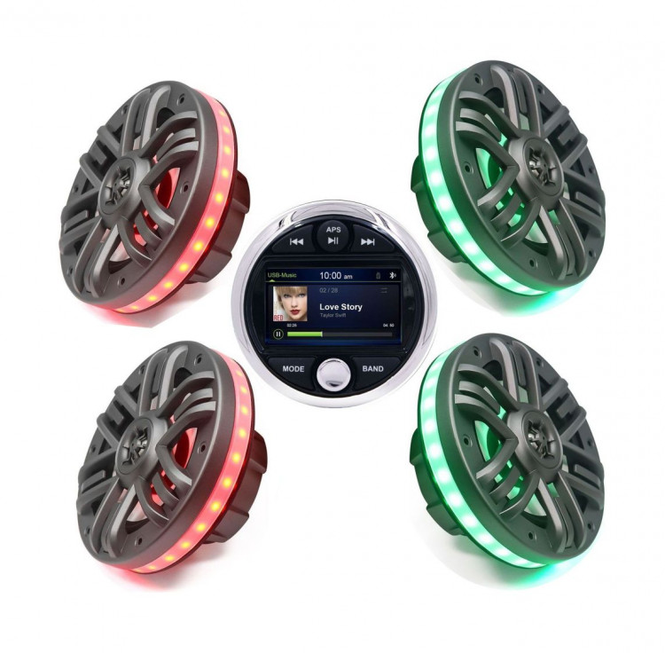 Морская аудиосистема MRH-301S, M165KMR (2 компл), арт. MRH301S_M165KMR2,          MARINE ROCKET 