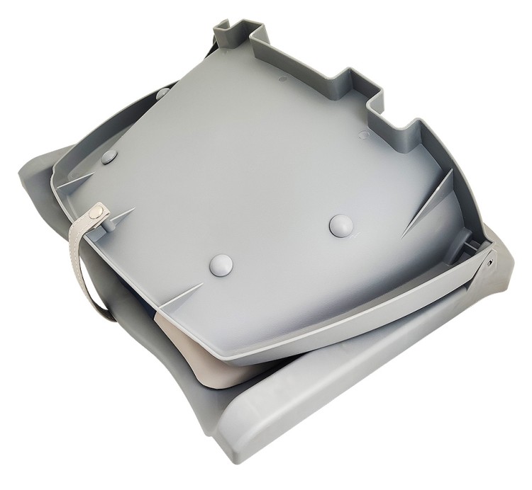 Сиденье с виниловыми подушками, серое с черным, арт. 10268288,  