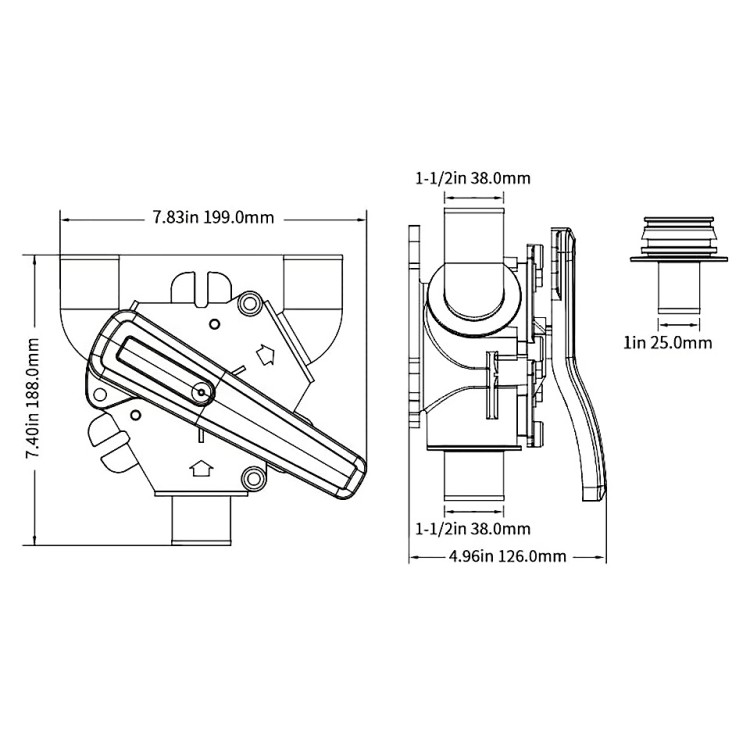 Трехходовый клапан (SFYV-01), арт. 10268849,          SeaFlo 
