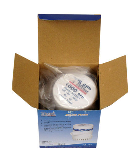 Помпа осушительная, 12 В, 1000GPH (3785 л/ч), арт. 1001712,          TMC 