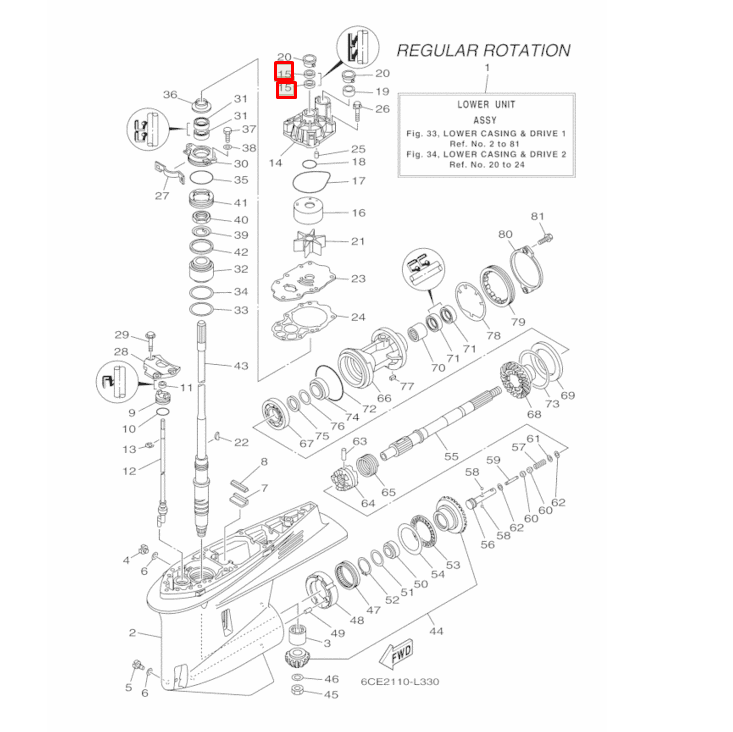 Сальник (уплотнение помпы) Yamaha 200-250;F225-300 (93104-22M07) (22.4x29x5) (Yamaha), арт. 93104-22M07,          YAMAHA 