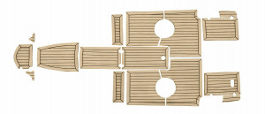Комплект палубного покрытия для Феникс 510BR, тик классический, с обкладкой, Marine Rocket