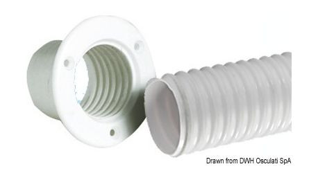 Гофра кабель-трассы d50,8 мм, белая, арт. 16-104-37,          Osculati  Гофра кабель-трассы d50,8 мм, белая, арт. 16-104-37,          Osculati