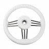 Рулевое колесо Osculati, диаметр 350 мм, цвет белый (имитация кожи) 