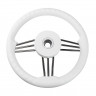 Рулевое колесо Osculati, диаметр 350 мм, цвет белый (имитация кожи) 