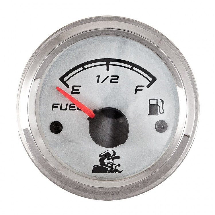 Указатель уровня топлива, 10-190 Oм, белый циферблат, арт. 10252165,          Мореман 