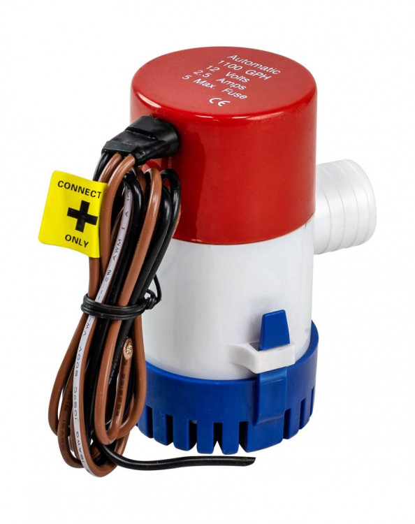 Помпа осушительная Marine Rocket, 12 В, 1100GPH, автоматическая, арт. MR00192342,          MARINE ROCKET 