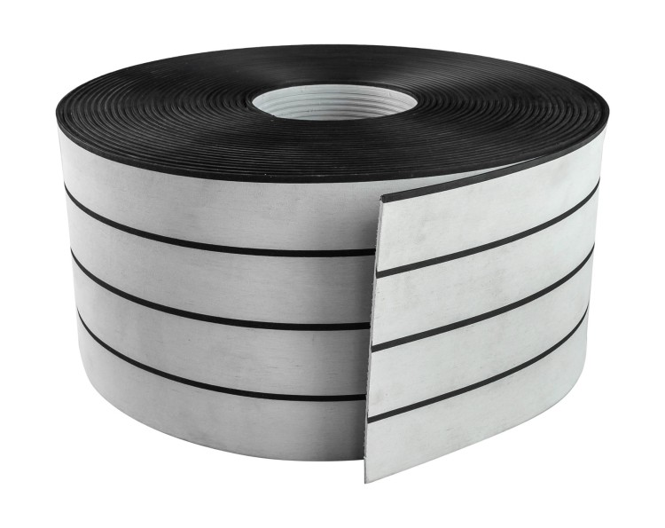 Покрытие палубное 200ммx5мм, серый, черная полоса, Marine Rocket, арт. MR0005_,          MARINE ROCKET 