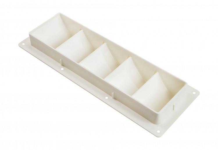 Решетка воздухозаборника 340х121х50 мм, белый, арт. 15206W,          Youthful 