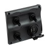 Панель бортового питания 3 переключателя, USB зарядка, арт. C91359,          Nano Protech 