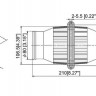 Вентилятор электрический 12V, 3А, 3452 л/мин 